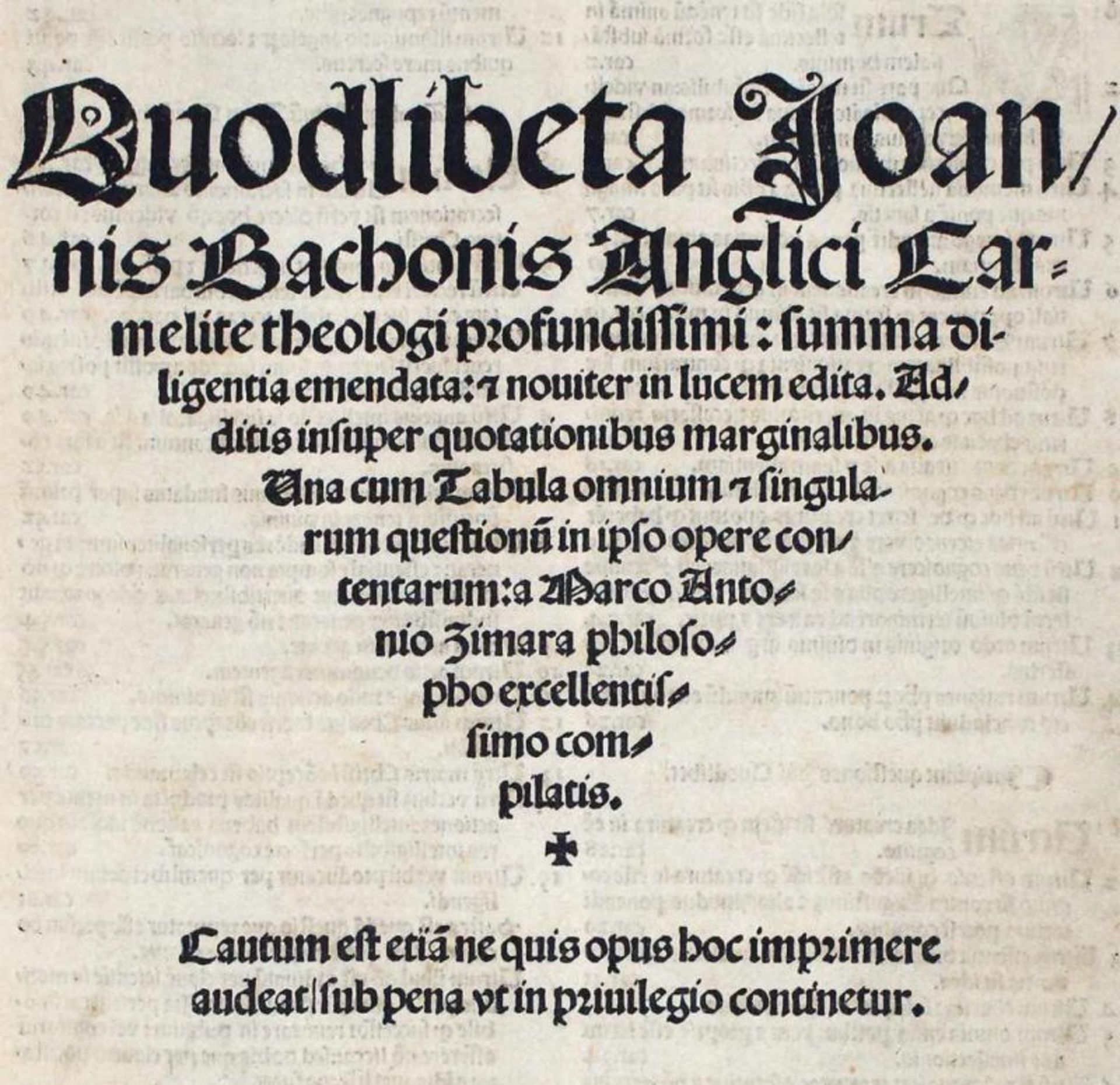 Baconthorpe,J.Super quatuor sententiaru(m) libros. Opus quide(m) insigne nuperrime autem recognitu(