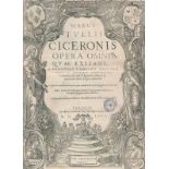 Cicero,M.T.Opera. (Ed. D.Lambinus). Tle. 1-4 in 2 Bdn. Paris, J.du Puys 1565 (Coloph. 1566). Fol.