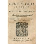 Boccaccio,G.La geneologia de gli dei gentili. Tradotta per G.Betussi. Venedig, Sansovino 1569. 4°. 8