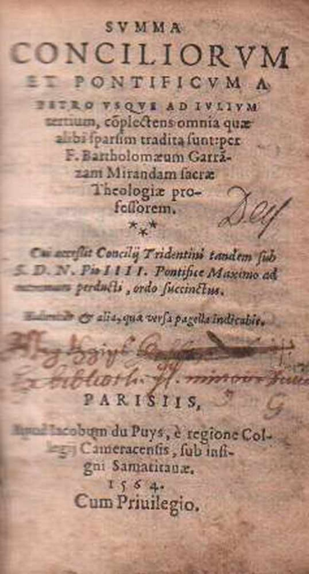 Carranza de Miranda, Bartolomé.Summa conciliorum et pontificum a Petro usque ad Iulium tertium,