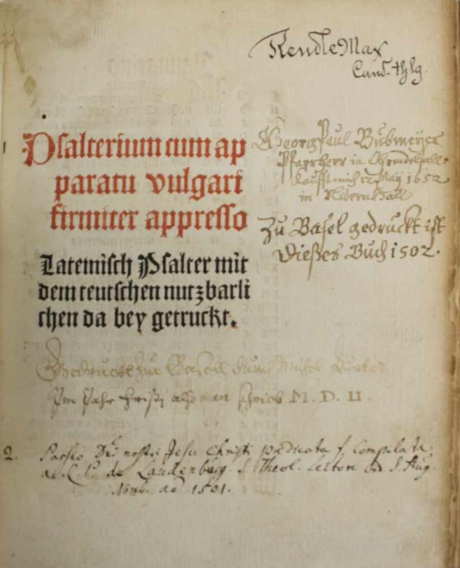 Laudenburg, Reinhard de.Passio d(omi)ni nostri Jesu christi. Nürnberg, (Balth. Schleiffer), 7. IV.
