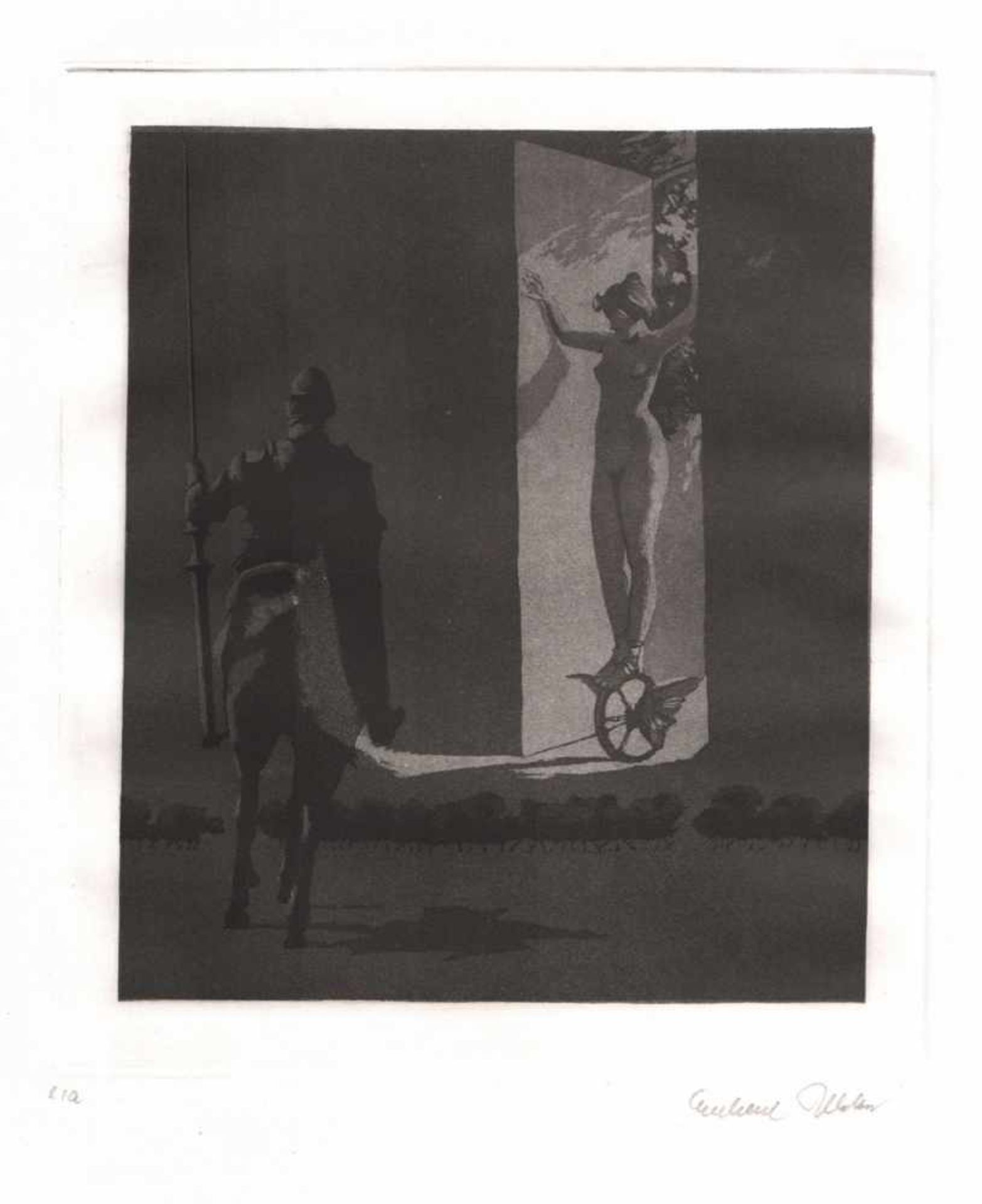 Schlotter, Eberhard.Don Quijote - Sämtliche Radierungen. Sonderdruck (Schwarz). Auflage 10