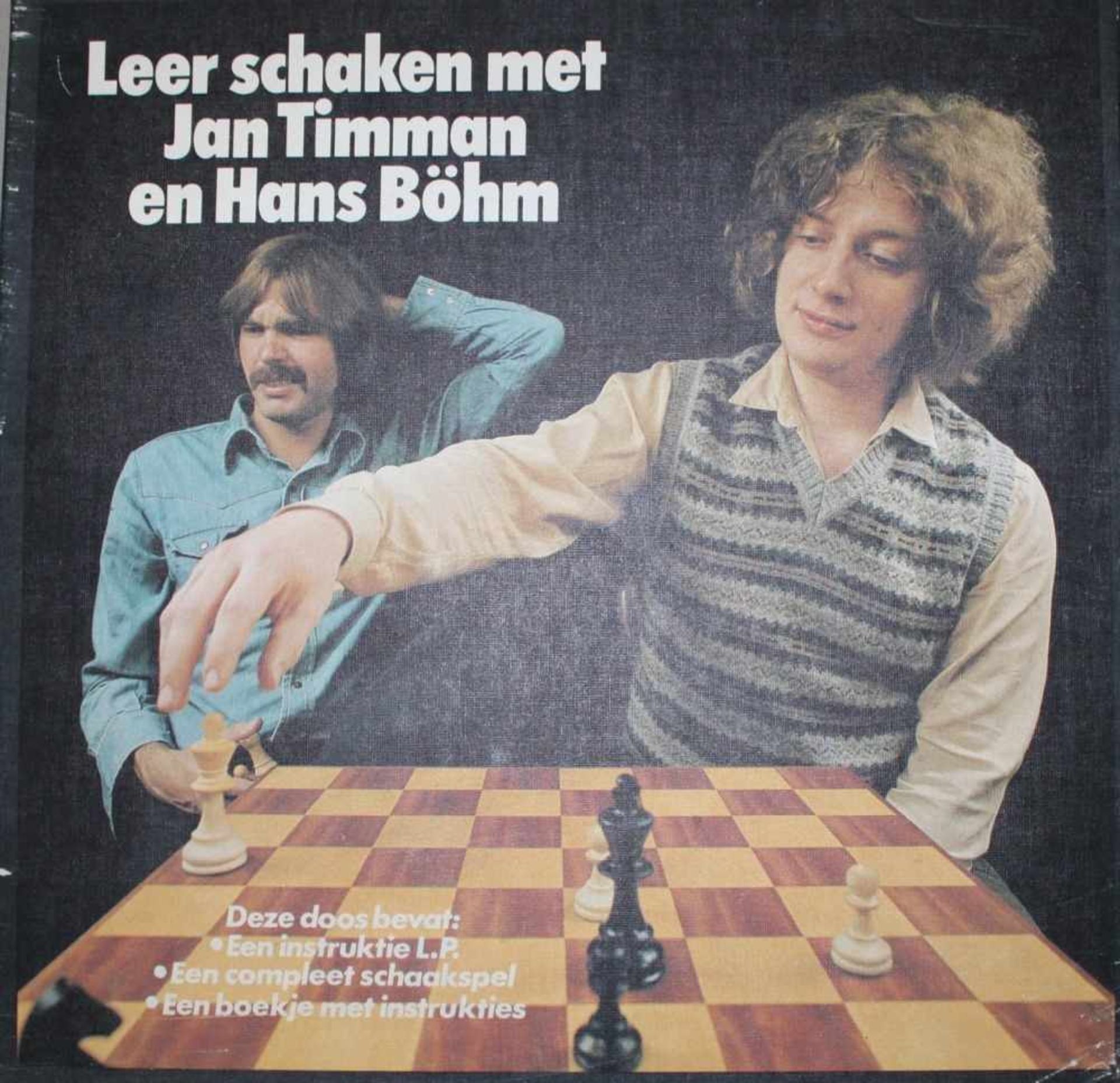 Schallplatte. Timman, Jan und Hans Böhm.Leer schaken met Jan Timman en Hans Böhm. Kassette mit einer