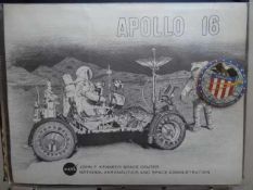 Luftfahrt/Raumfahrt.- Privates Sammelalbum zum Start der Apollo 16 am 16. April 1972. Mit 11