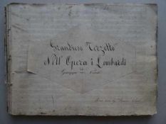 Musik.- 2 handschriftliche Abschriften von Giuseppe Verdis Opern 'I Due Foscari' und 'Grandioso