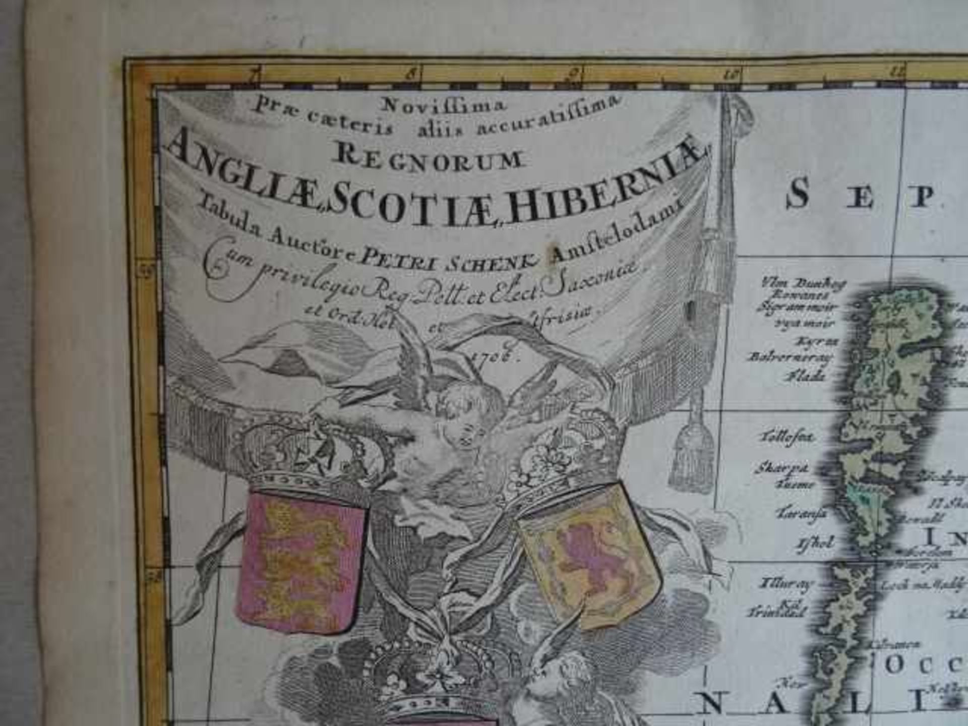 Großbritannien.- Novissima prae caeteris aliis accuratissima Regnorum Angliae, Scotiae, Hiberniae. - Bild 2 aus 4