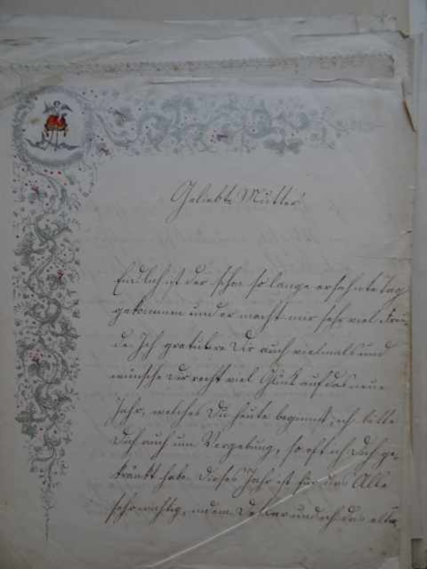 Sammlung von 20 handschriftlichen Briefen an das Ehepaar Grimm von deren Kindern und Enkeln. - Bild 2 aus 4