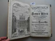 Penther, J.F. Gnomonica fundamentalis & mechanica, worinnen gewiesen wird, wie man, sowol gründlich,