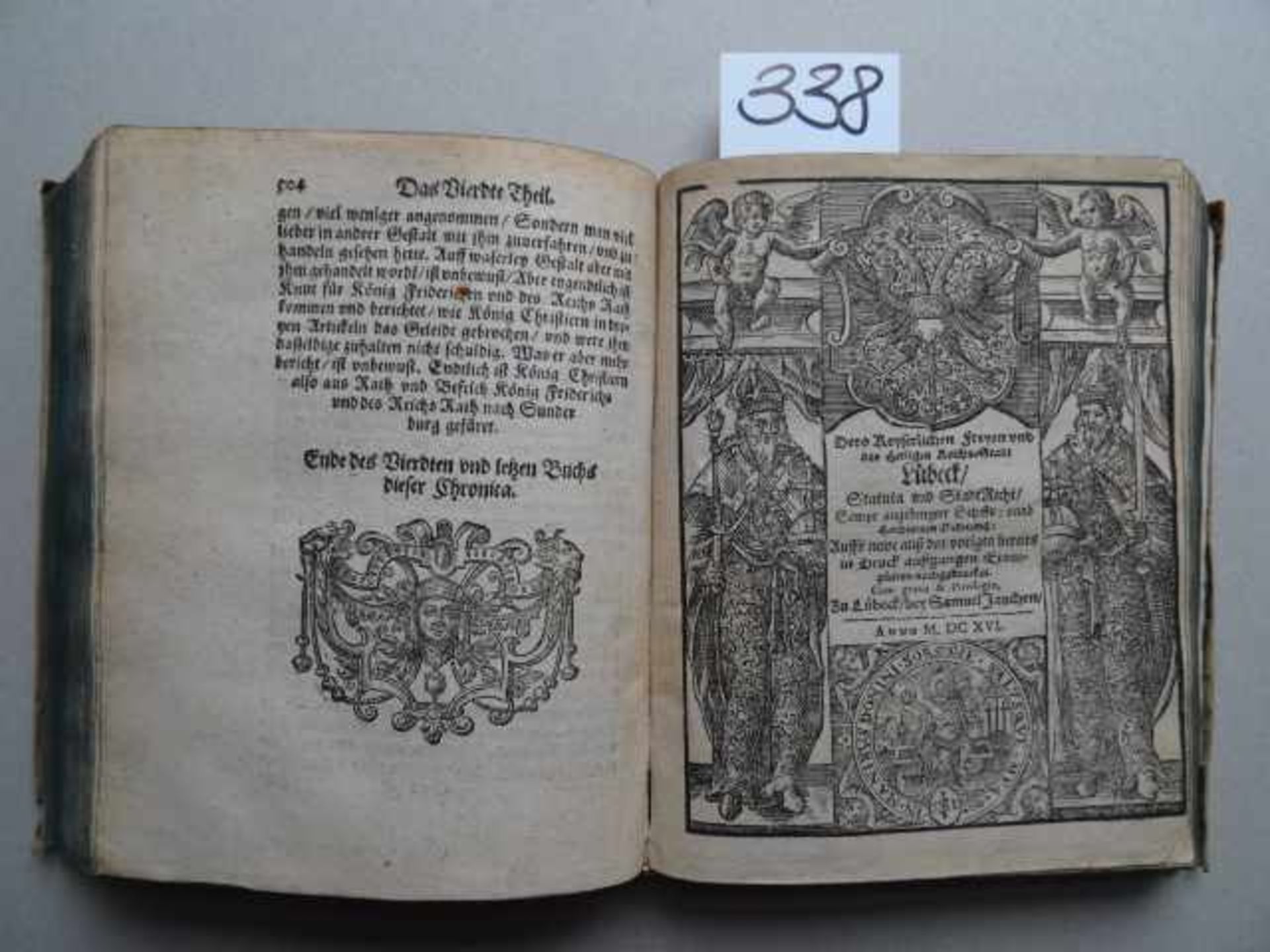 Petersen, J. Chronica oder Zeitbuch, der Lande zu Holsten, Stormarn, Ditmarschen, und Wagern, Wer - Bild 4 aus 5