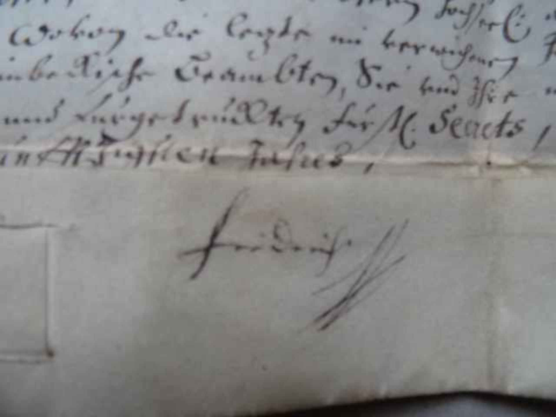 Schleswig-Holstein.- Reinbek.- Handschriftliche Besiegelung eines Erbkaufbriefs der Brüder Georg und - Bild 2 aus 5