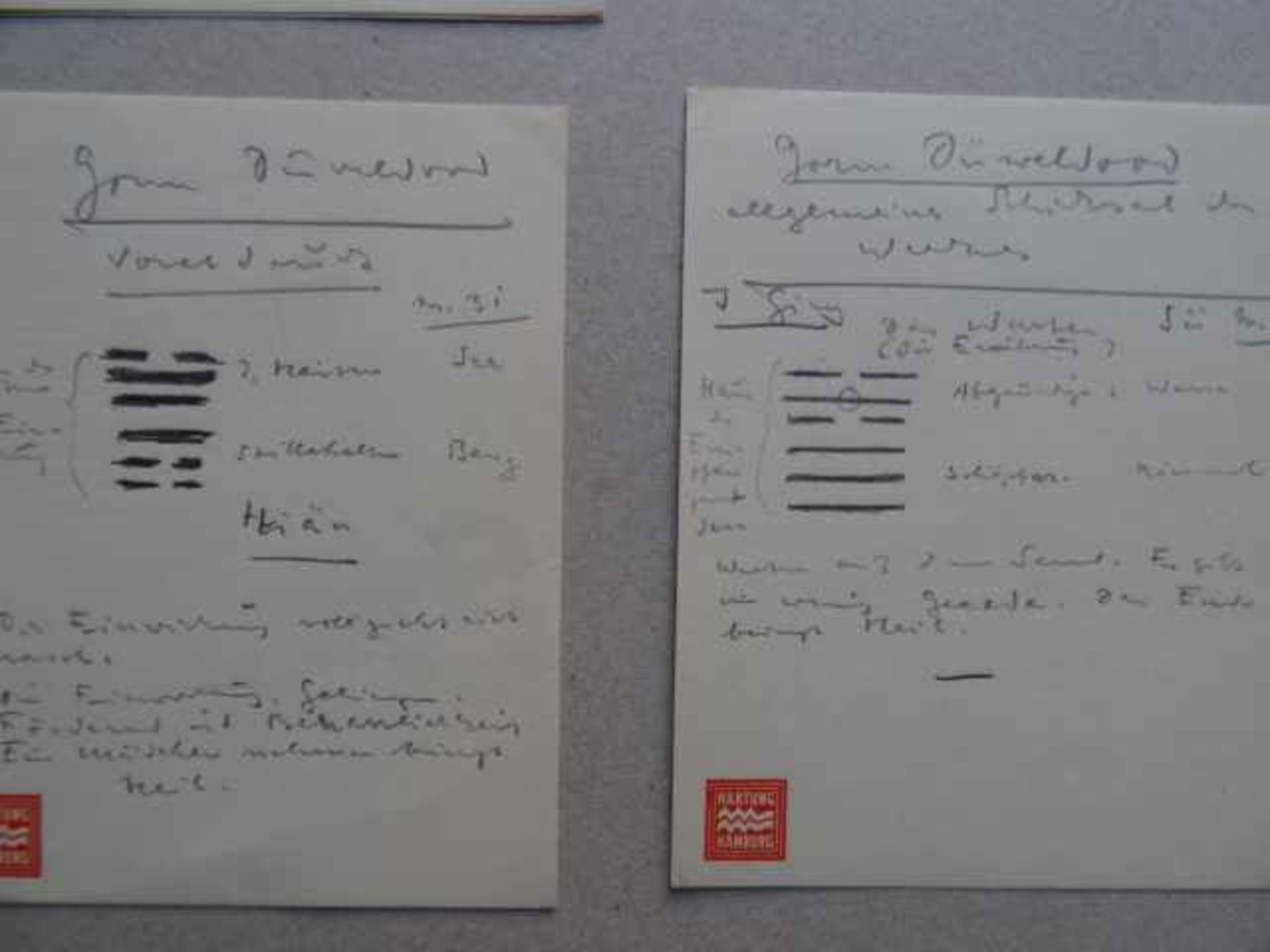 Leip, Hans (Schriftsteller; Hamburg 1893 - 1983 Fruthwilen/Schweiz). Eigenhändige Notizen, - Bild 3 aus 4