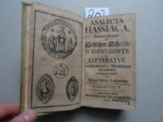Kuchenbecker, J.P. Analecta Hassiaca, darinne allerhand zur hessischen Historie/ Iurisprudentz und