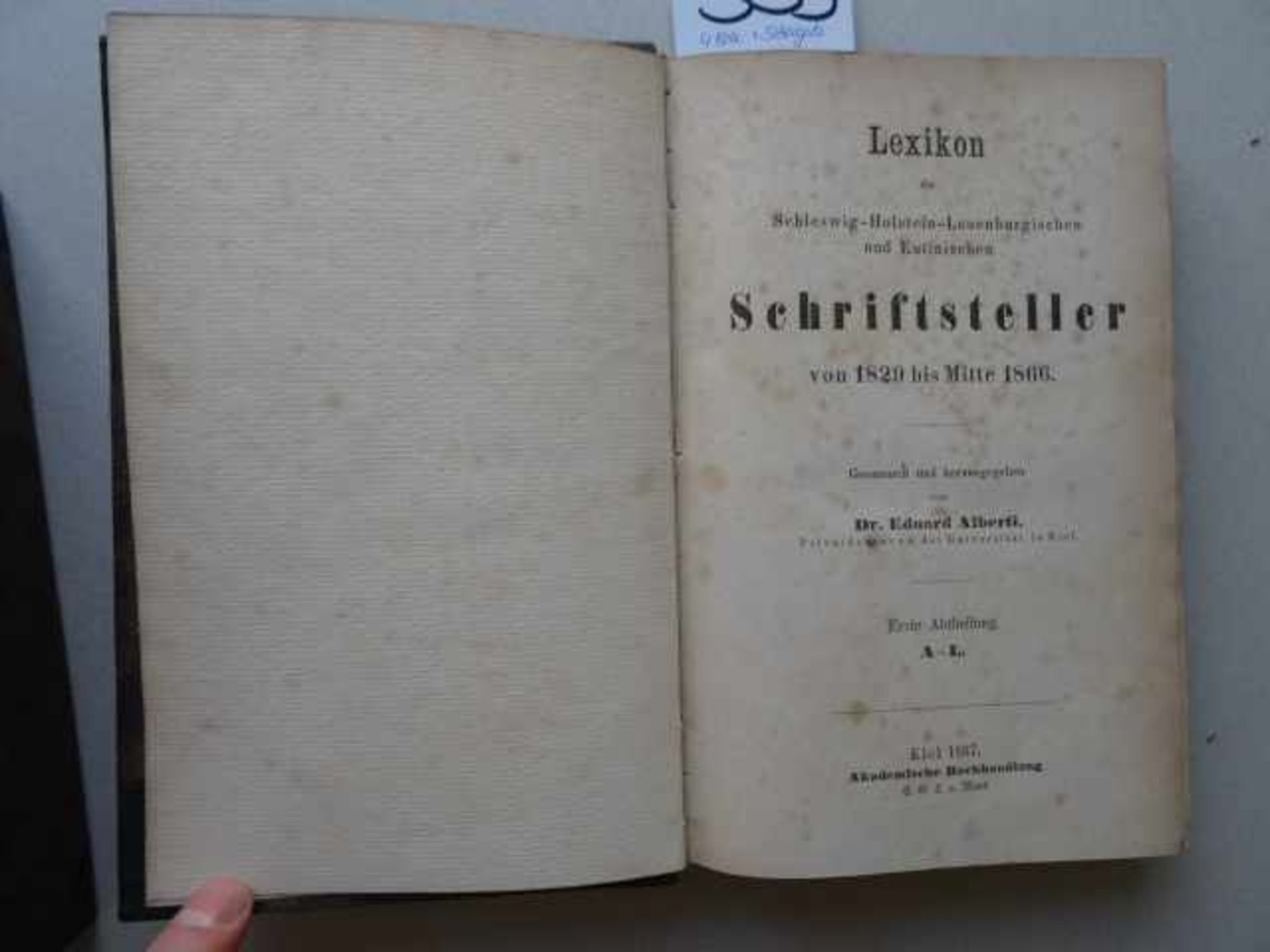 Lübker, D.L. u. H. Schröder. Lexikon der Schleswig-Holstein-Lauenburgischen und Eutinischen - Bild 2 aus 4