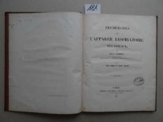 Ornithologie.- Sappey, P.-C. Recherches sur l'appareil respiratoire des oiseaux. Paris, Baillière,