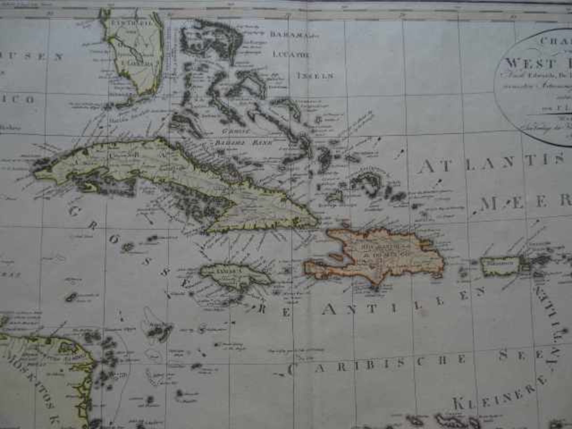 Amerika.- Karibik.- Charte von West Indien. Nach Edwards, De la Rochette, und den neuesten - Bild 4 aus 5
