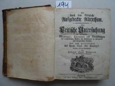 Boulanger, N.A. Das durch seine Gebräuche Aufgedeckte Alterthum. Oder Critische Untersuchung der