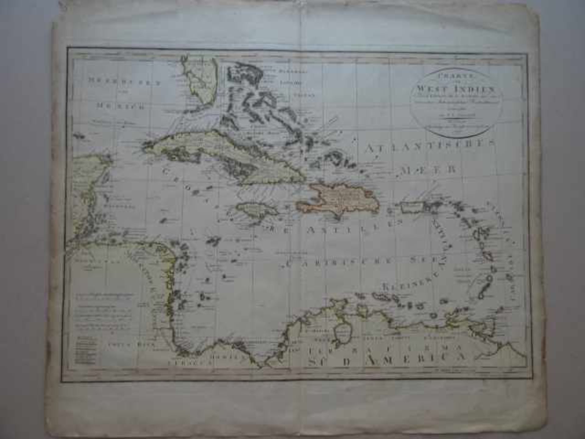 Amerika.- Karibik.- Charte von West Indien. Nach Edwards, De la Rochette, und den neuesten - Bild 3 aus 5