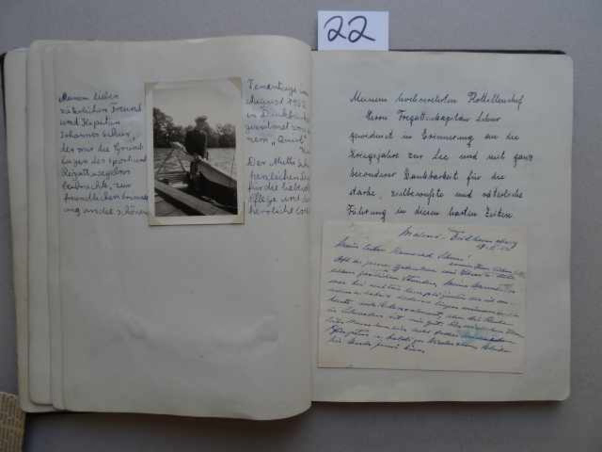 Schleswig-Holstein.- Gästebuch des Kapitäns Johannes Schur aus Mölln mit etwa 50 handschriftlichen - Bild 4 aus 5