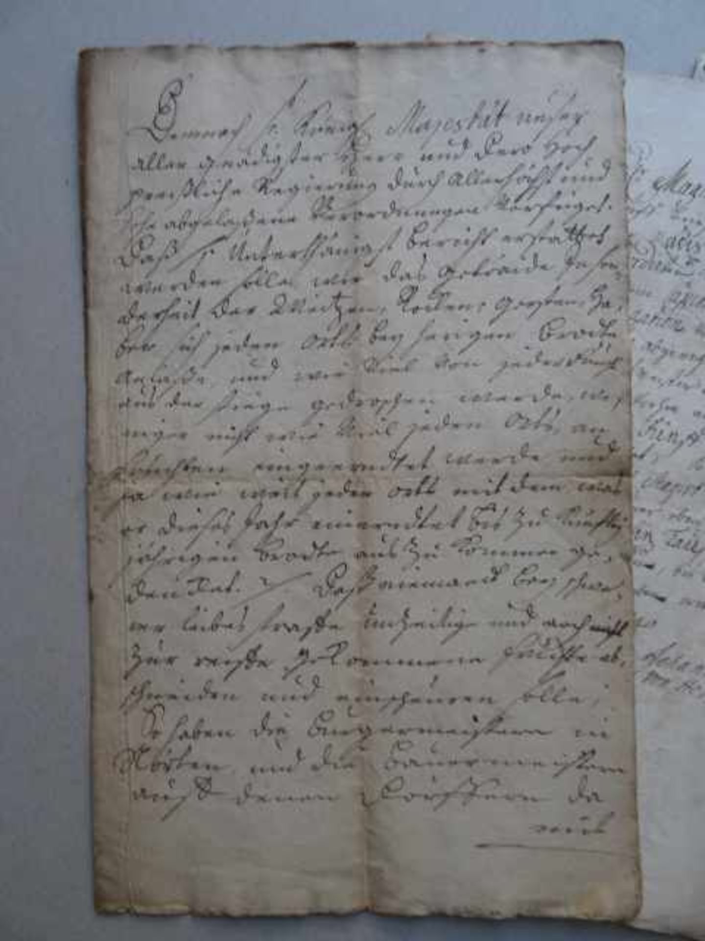 Recht.- Finanzgeschäfte und Verträge. 6 Schriftstücke. 4 Schreiben Verden und Hardenberg 1740, 2 - Bild 2 aus 4