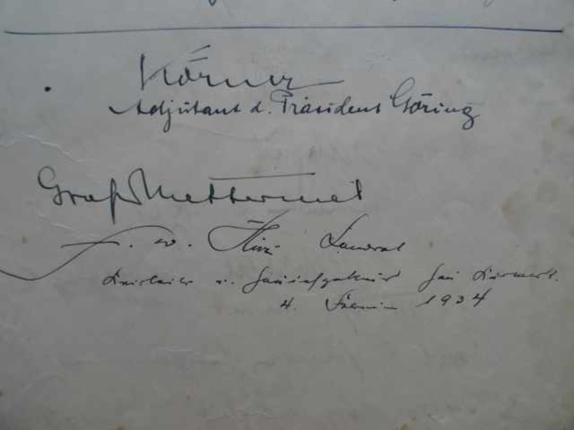 Gästebuch des Parkhotel Bad Salzuflen. Mit zahlreichen handschriftlichen Eintragungen, u.a. von - Bild 3 aus 5