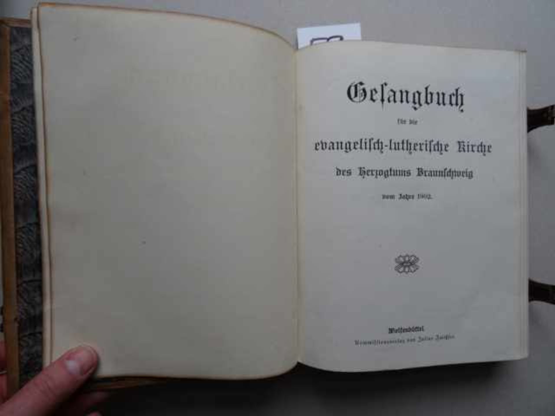 Einbände.- Gesangbuch für die evangelisch-lutherische Kirche des Herzogtums Braunschweig vom Jahre - Bild 2 aus 4