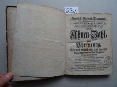 Telgmann, R.F. Commentatio juris publici Romano-Germanici. Von der Ahnen-Zahl, Deren Uhrsprung,