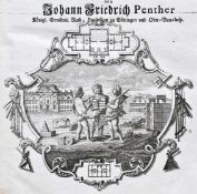 Penther, J.F. Bau-Anschlag oder richtige Anweisung In zweyen Beyspielen, als bey einem gemeinen