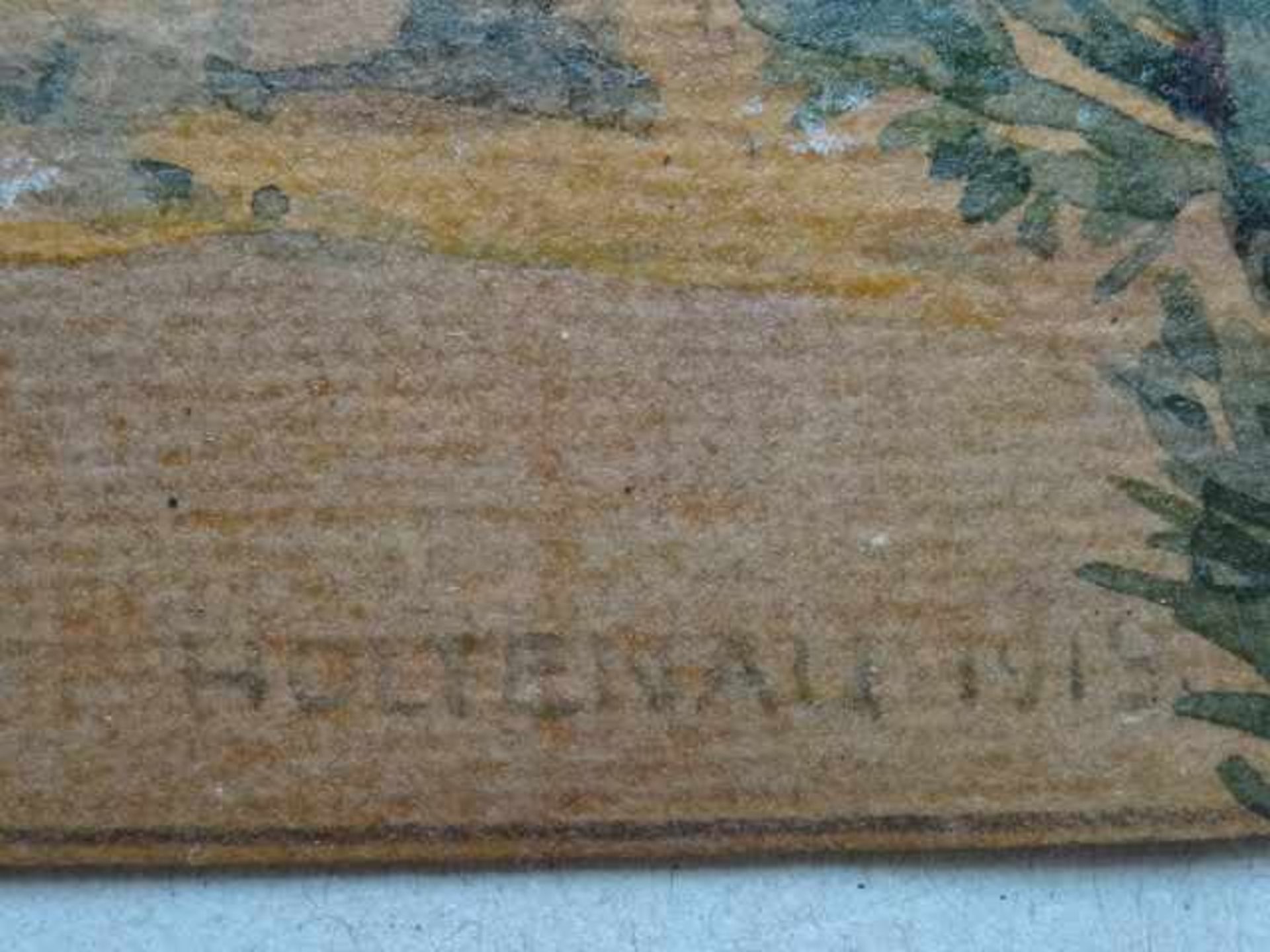 Kiel.- Holtenau. Aquarell auf Pappe. 1919. Unten links signiert 'G. Zimmermann, Kiel' unten rechts - Bild 3 aus 5