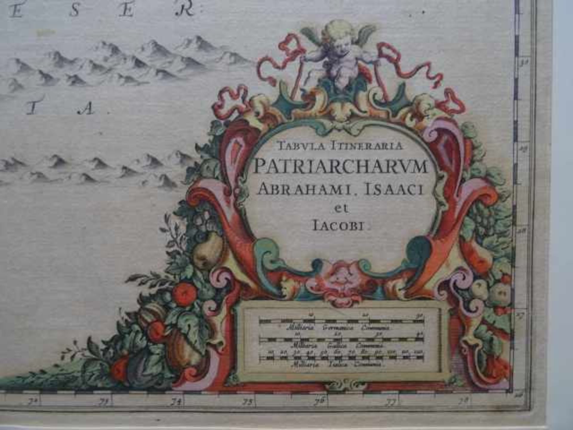 Vorderasien.- Tabula Itineraria Patriarchiarum Abrahami, Isaaci et Iacobi. Altkolor. - Bild 2 aus 4