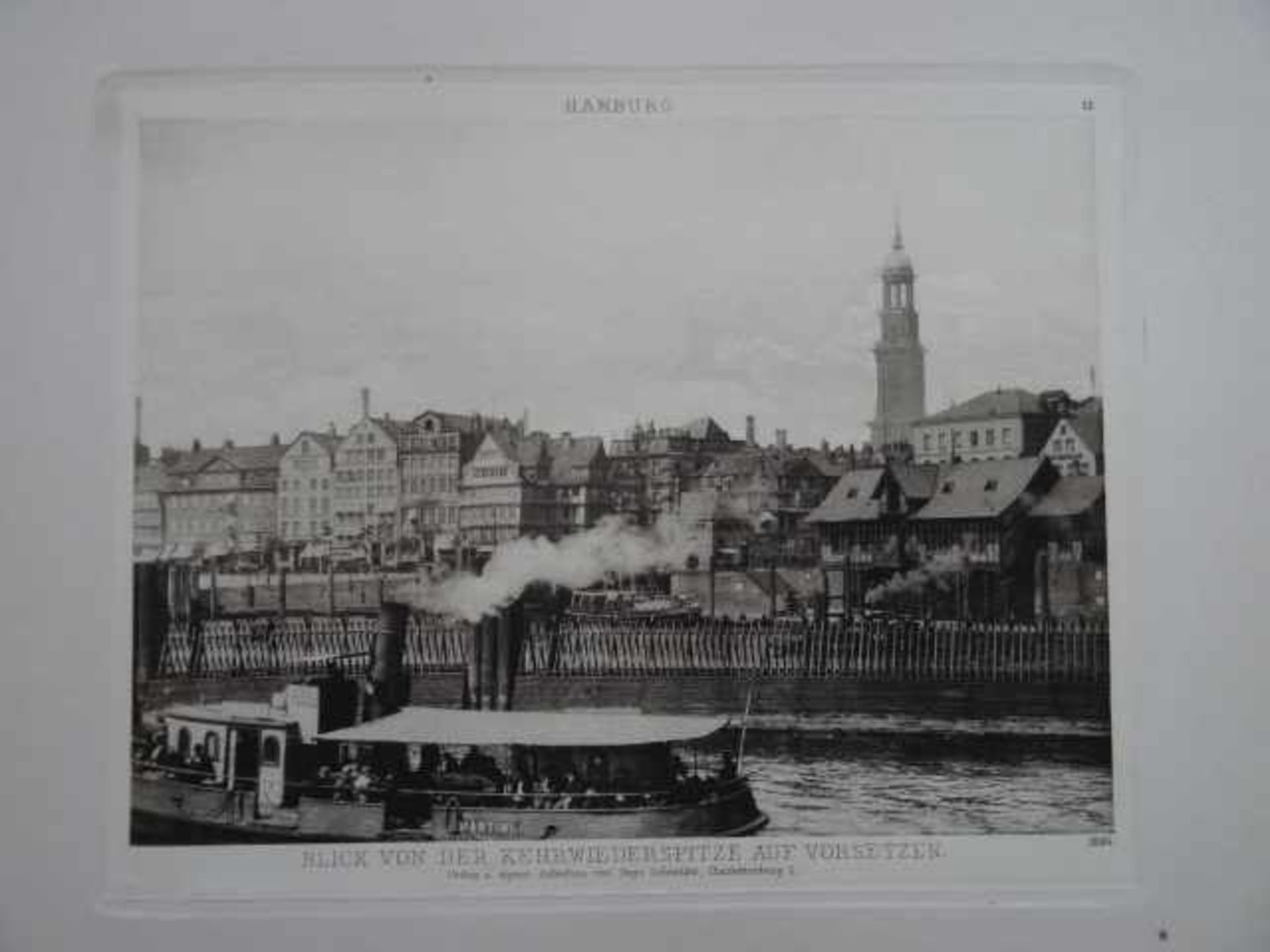 Hamburg.- Schneider, J. Hamburg und Umgebung. Kunstblätter in Kupferdruck. Originalaufnahmen 1895. - Bild 4 aus 5