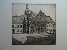 Paulsen, Ingwer(Ellerbek 1883 - 1943 Halebüll). Marktplatz in Tondern (Jugendspende