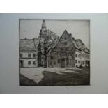 Paulsen, Ingwer(Ellerbek 1883 - 1943 Halebüll). Marktplatz in Tondern (Jugendspende