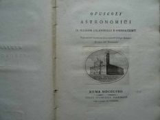 Astronomie.- Calandrelli, G. u. A. Conti.Opuscoli astronomici. Rom, Stamperia Salomoni, 1808. 1 w.