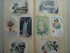 Postkarten.-Sammlung von ca. 600 meist farbigen Schmuckpostkarten aus den Jahren um 1900-45. Teils