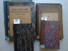 Konvolutvon 5 Werken zu frühgeschichtlichen und antiken Urkunden und Funden. 1889-1925. Mit zahlr.