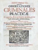Recht.- Sammelbandmit 7 juristischen Schriften und Abhandlungen aus den Jahren 1673-85. 4°. Pgt.
