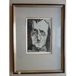 Janssen, Horst.Edgar Allen Poe. Radierung, 1983. Signiert. 30 x 20,5 cm. Gerahmt.Kruglewsky 67.-