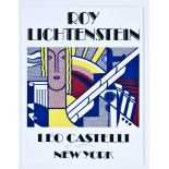 Lichtenstein, Roy(Manhattan 1923 - 1997). Leo Castelli New York. Farbsiebdruck, um 1960. Signiert.