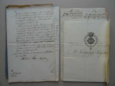 Schleswig-Holstein.-Konvolut von 8 handschriftlichen Ernennungen und Briefen in Verbindung mit dem