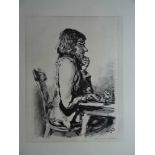 Weber, A. Paul(Arnstadt 1893 - 1980 Schretstaken). Schachspieler (III). Lithographie. 1976. Unten