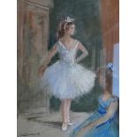 Kocks, Fred(Ulm 1905 - 1989 Düsseldorf). Ballerina. Pastellkreide auf Papier von 1961. Signiert u.