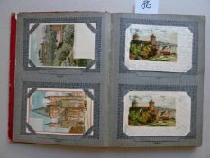 Postkarten.-Sammlung von 75 meist farbigen Postkarten, teils gelaufen. Zwischen 1897 und 1905. Je