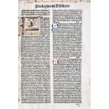 Inkunabeln.-Biblia. Basel, Nikolaus Kessler, 9. X. 1487. 436 Bll. Gotische Type. 2 Spalten. 56