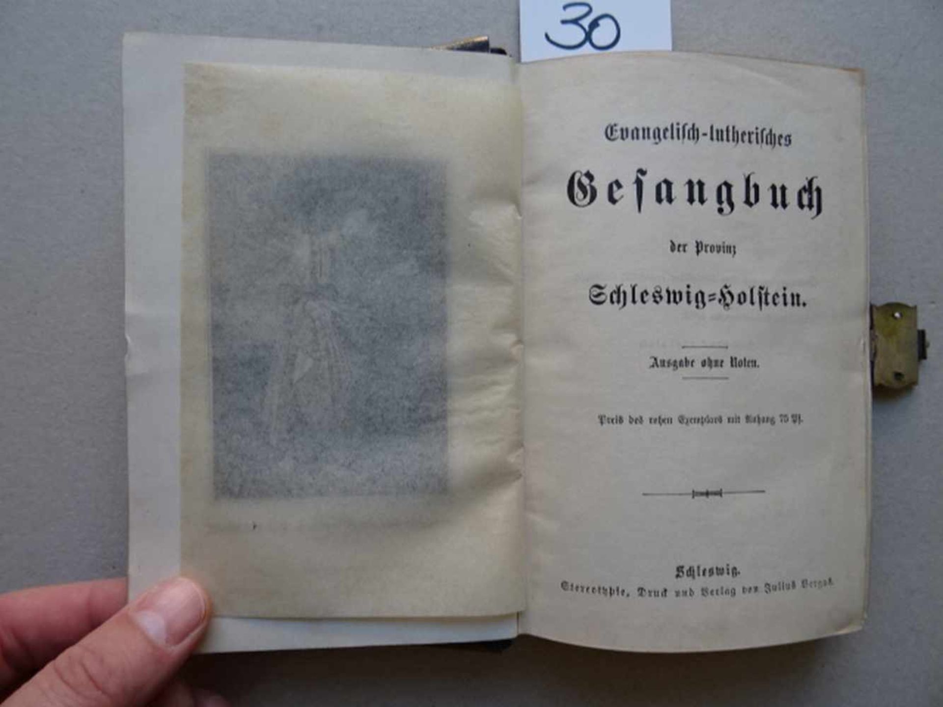 Einbände.-Evangelisch-lutherisches Gesangbuch der Provinz Schleswig-Holstein. Ausgabe ohne Noten. - Bild 3 aus 3