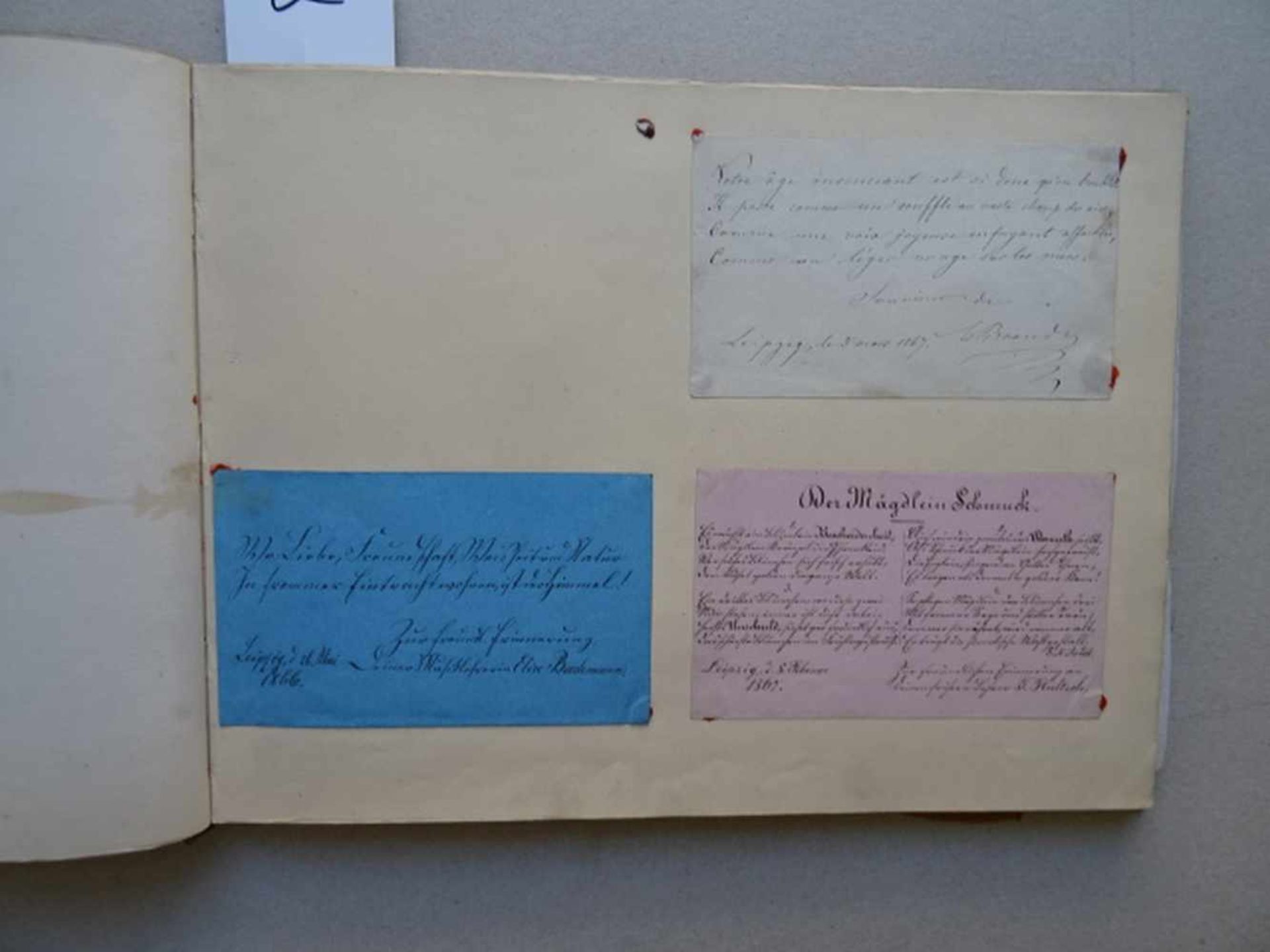 Album Amnicorum.- Leipzig.-Stammbuch der Leipziger Schülerin Elisabeth mit 75 handschriftlichen - Bild 4 aus 6