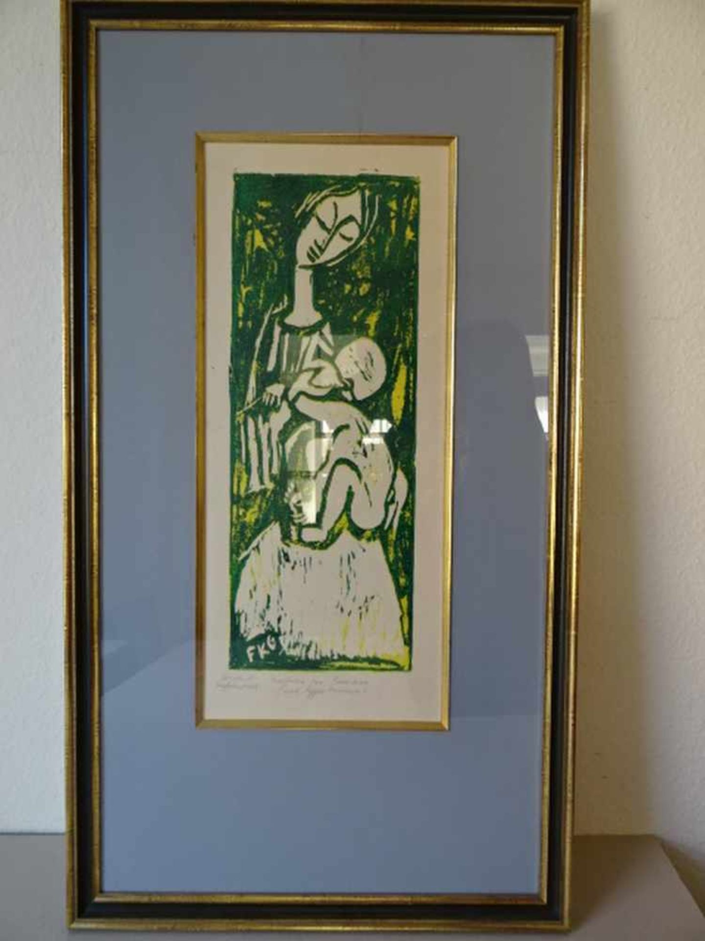 Gotsch, Friedrich Karl(Pries 1900 - 1984 Schleswig). Madonna col. Bambino (nach Foppa Vincenzo).