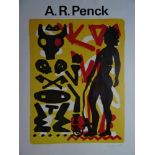 Penck, A.R. (d.i. Ralf Winkler)(Dresden 1939 - 2017 Zürich). Minotauros und Ariadne. Farboffset,