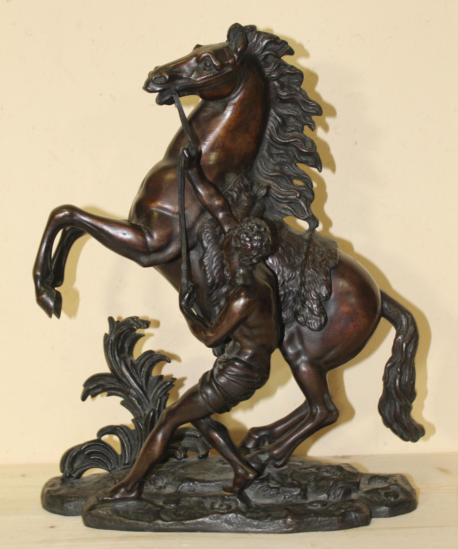 Bronzefigur Pferd von Marly nach Guillaume Coustou, Frankreich Ende 19. Jh., Originalentwurf und