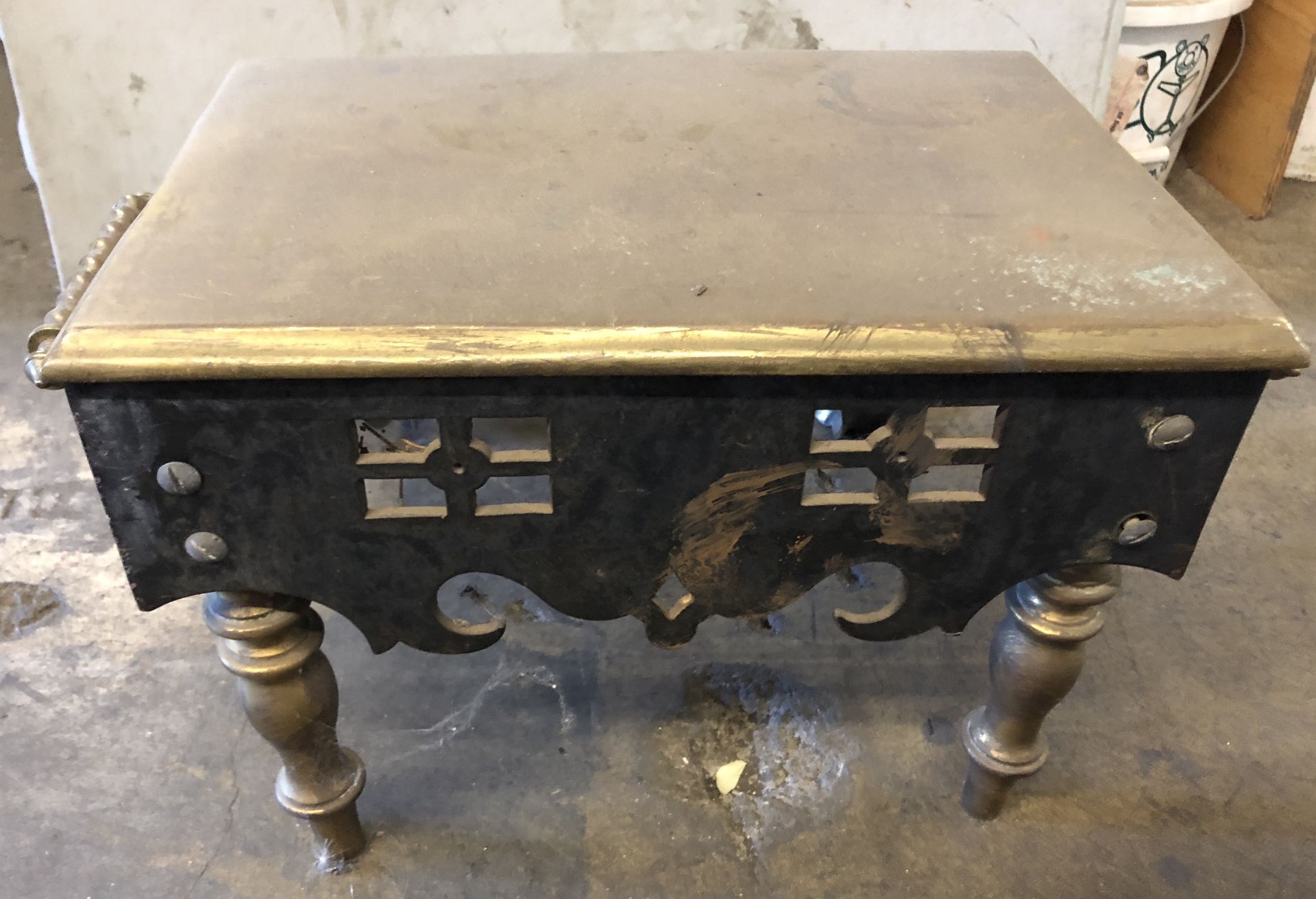 ANTIQUE FOOT STOOL FOR FIREPLACE VALUED AT $1000 - Image 3 of 4