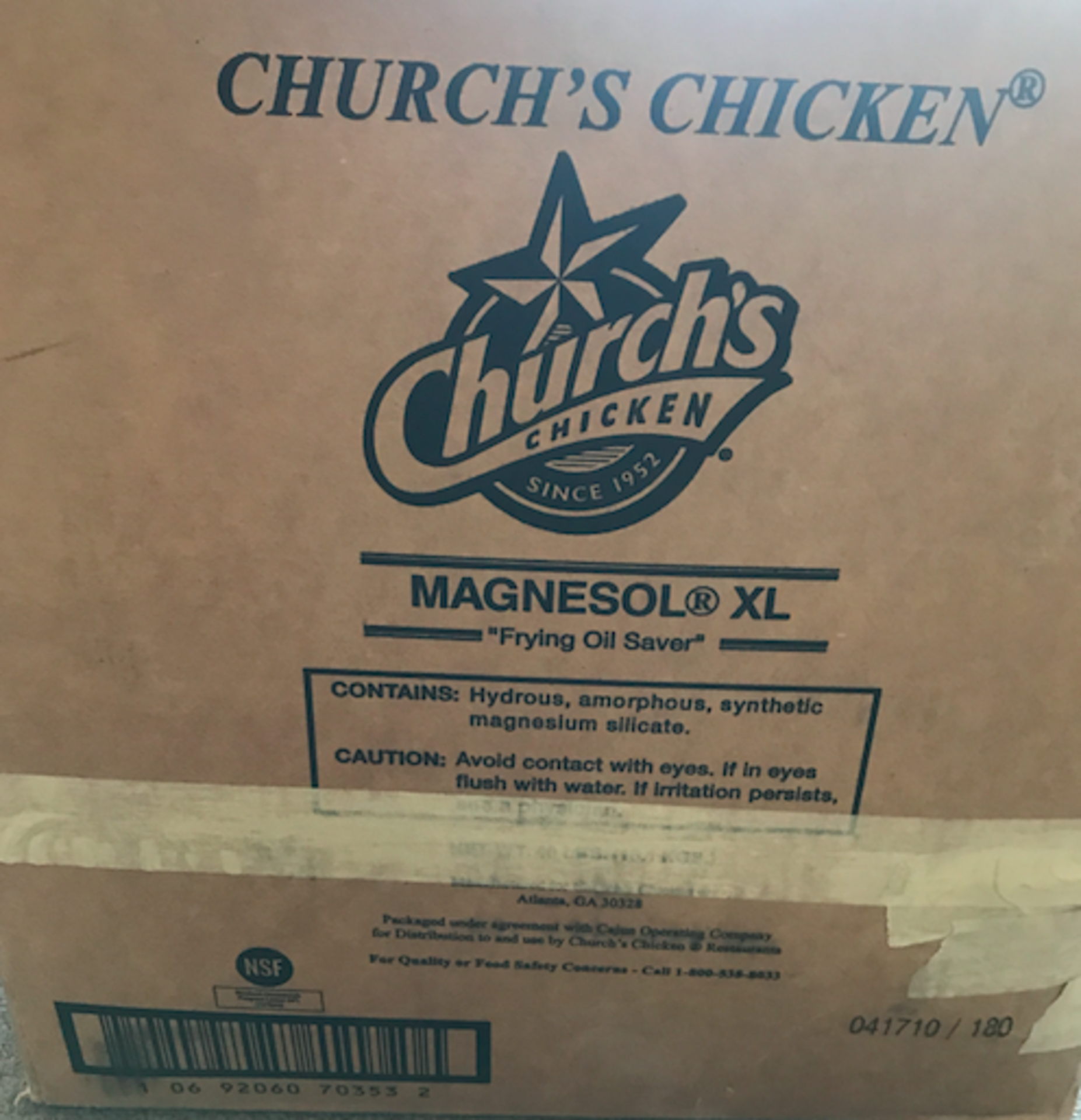 CHURCH'S CHICKEN MAGNESOL XL FRYING OIL SAVER 40LBS